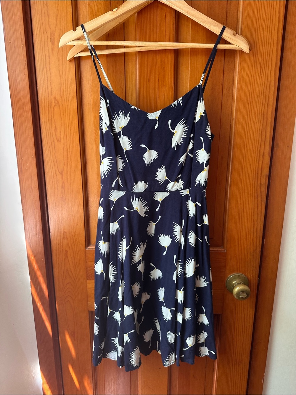 Old Navy Sundress Navy Small White Floral Print Adjustable